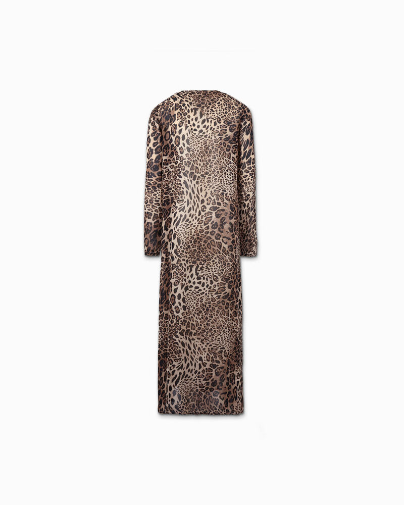 Vestido de playa para mujer estampado leopardo en tejido image number null