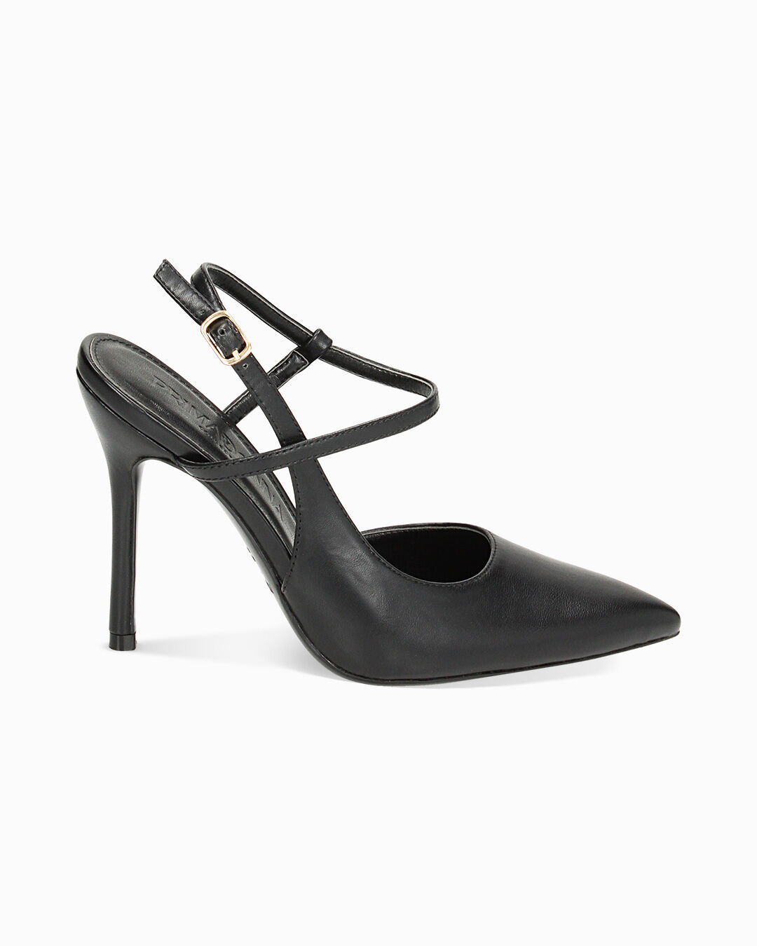 Décolleté slingback nere, tacco 10,5 cm