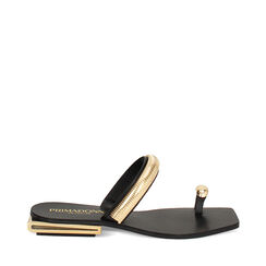 Sandales plates femme noires, Primadonna, 254906101EPNERO035, 001a