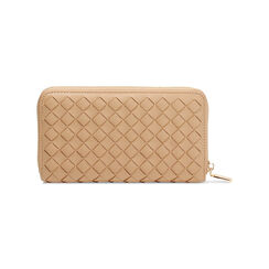 Portafoglio donna beige intrecciato, Primadonna, 255700503EIBEIGUNI, 003 preview