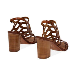 Sandali cognac tacco 8 cm, Scarpe, 277239909VACOGN037, 004 preview