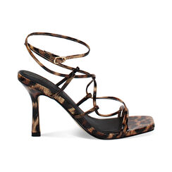 Sandalo donna leopardato in vernice, tacco 9 cm, Primadonna, 25O863495VELEOP035, 001 preview