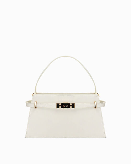 Mini bag bianca con dettagli chic, WHITE