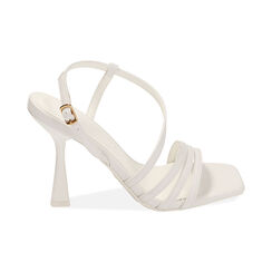 Sandali bianchi, tacco 9,5 cm, Primadonna, 214912902EPBIAN036, 001 preview