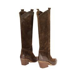 Stivali in camoscio testa di moro, Primadonna, 24L600101CMMORO035, 003 preview