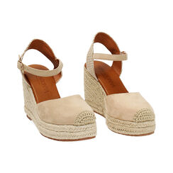 Campesine donna beige in microfibra, Primadonna, 254920102MFBEIG035, 003 preview