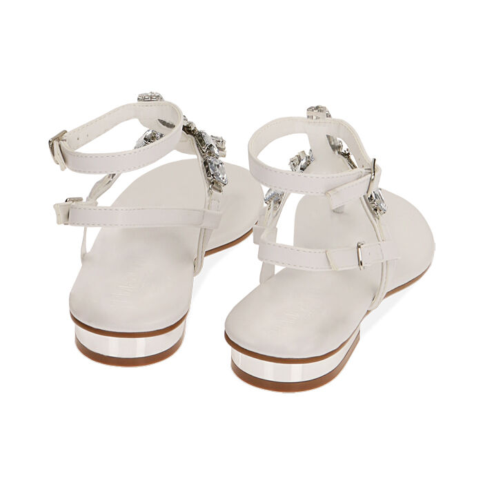 Sandali gioiello on sale bassi bianchi