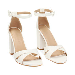 Sandalia de tacón ancha blanca para mujer, Primadonna, 252783454EPBIAN035, 003 preview