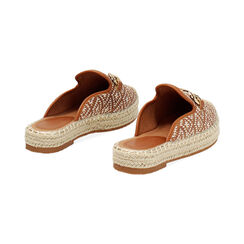 Sabot donna cognac-beige in raffia, Primadonna, 254930502RFCOBE035, 004 preview