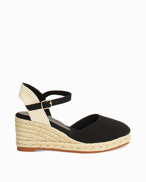 Campesine nere tacco 7 cm, BLACK