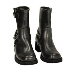 Biker negros con punta cuadrada , tacòn 4 cm, Primadonna, 229305802EPNERO035, 002a