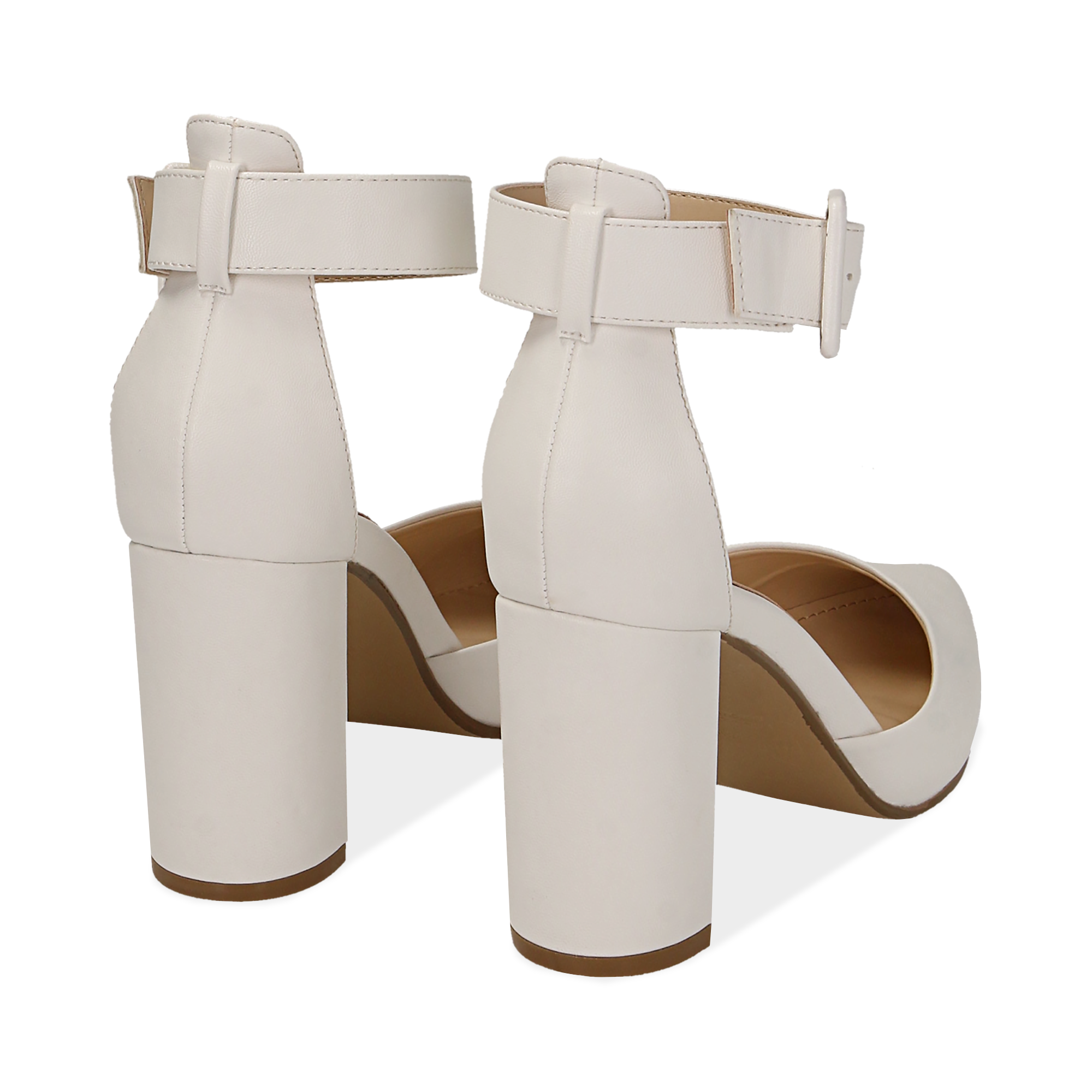 Décolleté bianche in eco-pelle, tacco 9 cm | Primadonna Collection