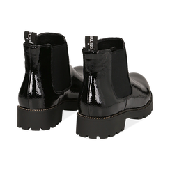 Chelsea boots neri in vernice, Stivaletti, 140608573VENERO036, 004 preview