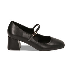 Décolleté nere cinturino, tacco 5,5 cm, Primadonna, 224981302EPNERO036, 001 preview