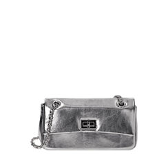 Borsa a tracolla laminata argento, Primadonna, 215124675LMARGEUNI, 001a