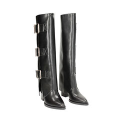 Stivale texano nero con fibbie, Primadonna, 243098817EPNERO035, 002 preview