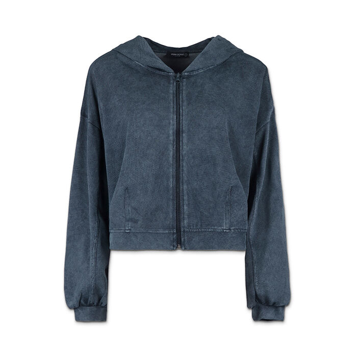 Felpa donna in cotone color jeans, Primadonna, 25S600023COJEANM