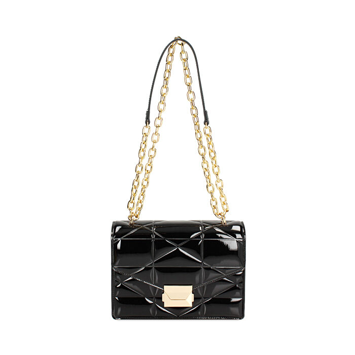 Bolso bandolera negro en charol Primadonna Collection