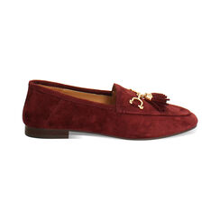 Mocasines burdeos de gamuza con suela de goma, Primadonna, 26N108006CMBORD036, 001 preview