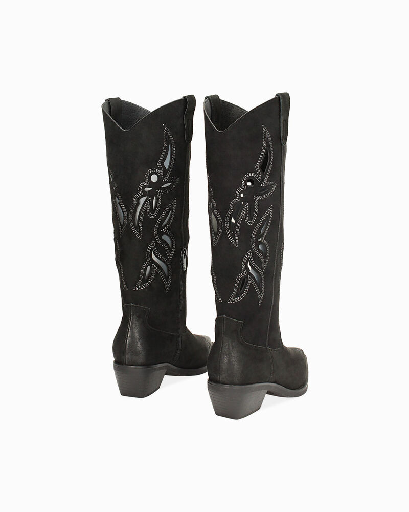 Stivali donna neri in microfibra image number null