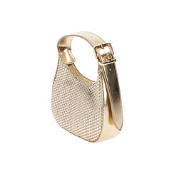 Mini bag donna oro in laminato intrecciato, Primadonna, 255125841LIOROGUNI, 003 preview