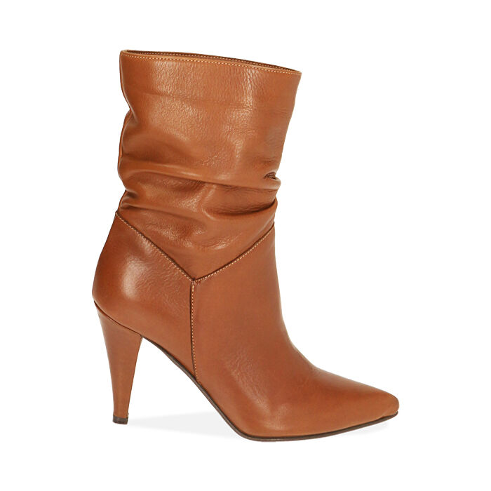 Bottines hotsell cuir cognac