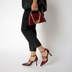 Décolleté open shank bordeaux con tacco 7,6 cm, Primadonna, 264902571EUBORD036, 002 preview