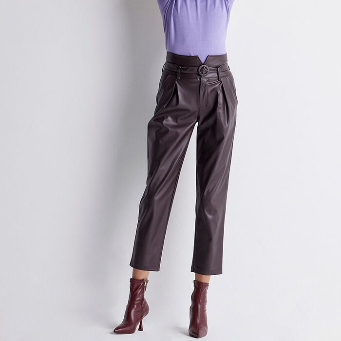 Pantaloni testa di moro vita alta, Primadonna, 22C901243EPMOROL