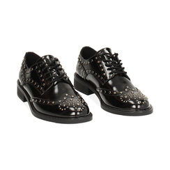 Stringate nere con borchie, Primadonna, 243066601ABNERO035, 002 preview