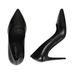 Decollete Nere In Pelle Tacco 9 50 Cm Primadonna Collection