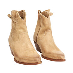 BOOTS RAIN DEMI-BOOT TEXAN SUEDE TAUP, Primadonna, 273435602CMTAUP036, 002a