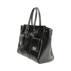 Borsa a spalla nera con tracolla removibile, Primadonna, 26M741610EPNEROUNI, 003 preview