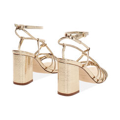 Sandali con tacco oro scintillanti 8 cm, Primadonna, 27M748554LMOROG035, 004 preview