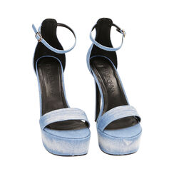Sandali plateau jeans in tessuto, tacco 13 cm, Primadonna, 212187501TSJEAN035, 002 preview