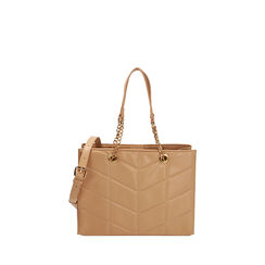 Borsa a mano matelassé beige, Primadonna, 212321119EPBEIGUNI, 001a