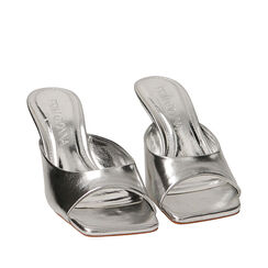 Mules argento, tacco 5,5 cm, Primadonna, 212100011LMARGE035, 002a