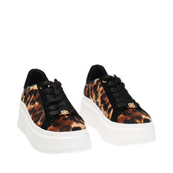 Zapatillas deportivas leopardo con suela en material sintético, Primadonna, 262800736CVLEOP035, 002a