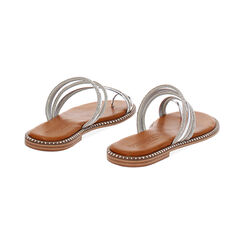 Sandali bassi donna argento a specchio con pietre, Primadonna, 254965518SRARGE036, 004 preview