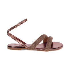 Sandali bassi donna rame in laminato con pietre, Primadonna, 254992802LPRAME035, 001 preview