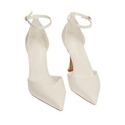 Décolleté bianche, tacco 9,5 cm, Primadonna, 212126333EPBIAN035, 002a
