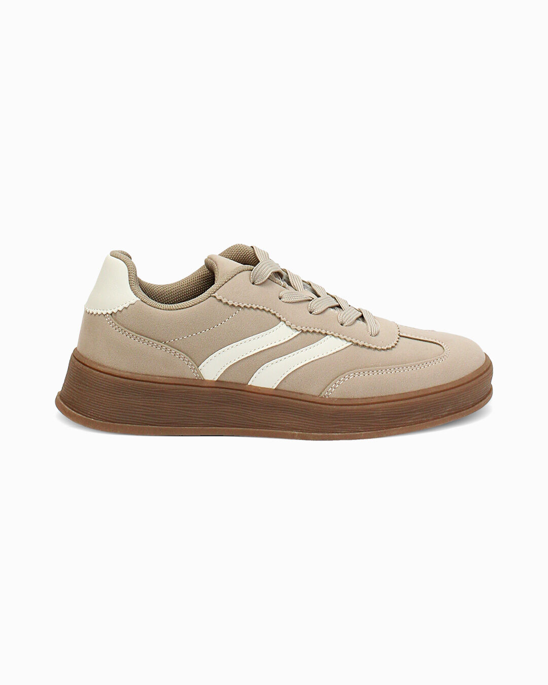 Sneakers beige con dettagli urban chic