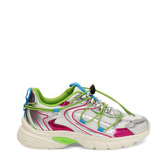 Zapatillas mujer blanco-plata en tejido, Primadonna, 250151101TSBIAR035, 001a