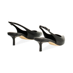 D&eacute;collet&eacute; slingback donna nere, tacco 5,5 cm, Primadonna, 252159103EPNERO035, 004 preview