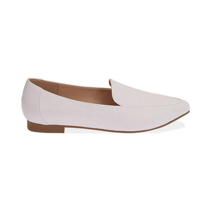 Mocassini donna bianchi a punta | Primadonna Collection