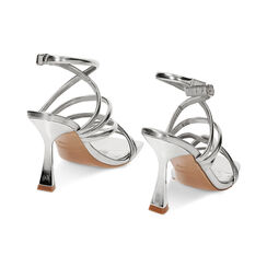 Sandales à talons argent en laminé, Primadonna, 234960811LMARGE038, 003 preview