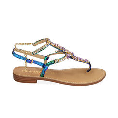 Sandali infradito celesti stampa vipera, Primadonna, 214916851EVCELE036, 001 preview