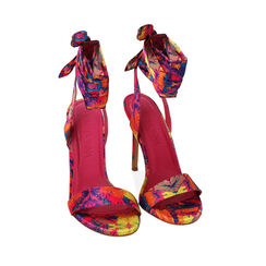 Sandali lace-up multicolor in raso, tacco 10,5 cm, Primadonna, 212163147RSMUFU035, 002a