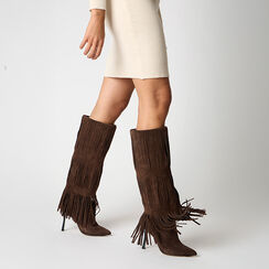 CALZATURA STIVALE CAMOSCIO MORO, Primadonna, 26T302554CMMORO037, 002a