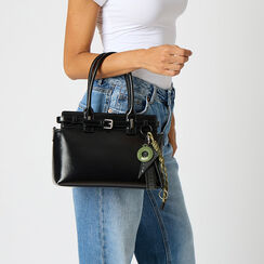 Borsa a mano nera lucida con charms, Primadonna, 261681277EUNEROUNI, 002 preview
