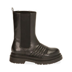 Chelsea boots noires, talon 5 cm , SEMAINE SPÉCIALE, 180611218EPNERO037, 001 preview